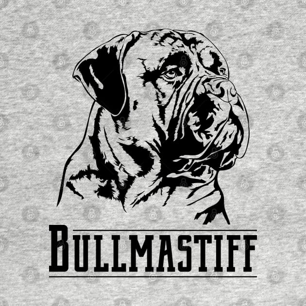 Bullmastiff dog Portrait by wilsigns